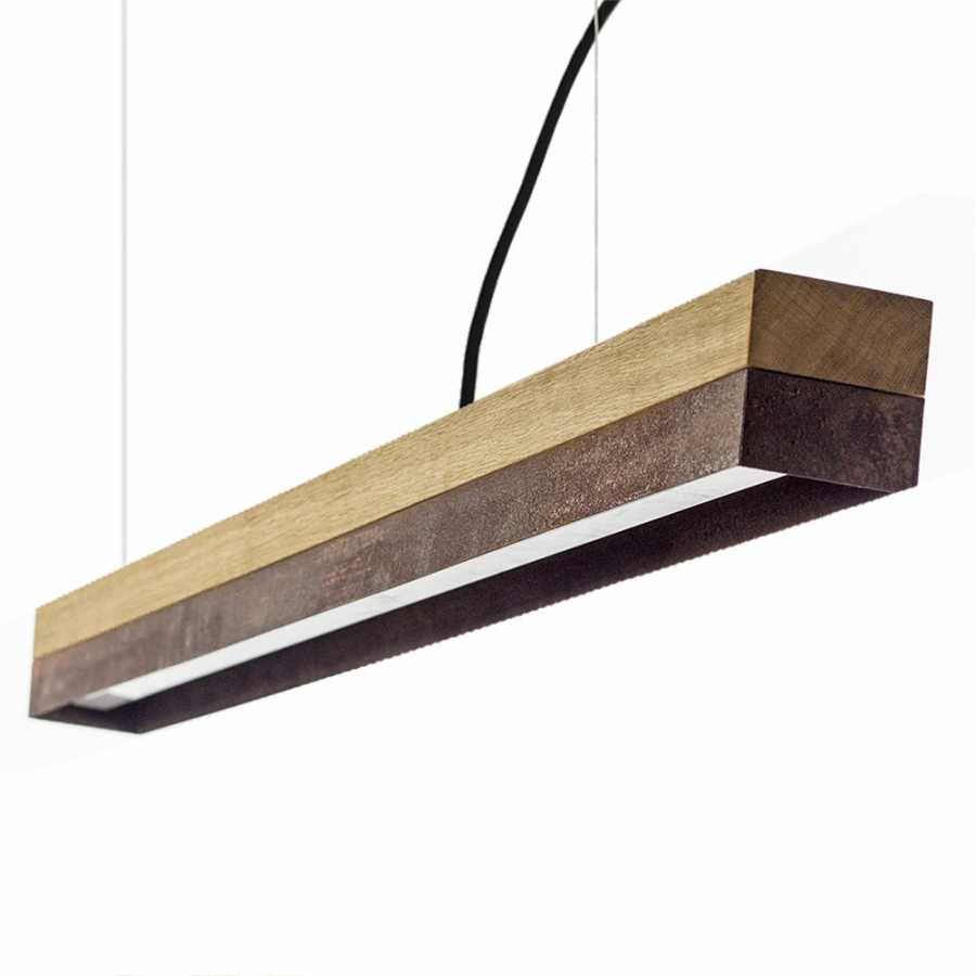 Gant Lights C1 Oak Dimmable Pendant Light Rough Rust Corten Steel