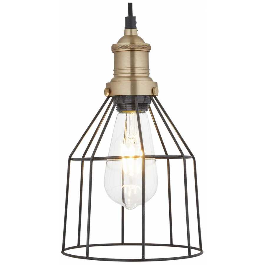 Industville Brooklyn Wire Cage Pendant Light 6 Inch Pewter Shade - Wire Cage Pendant Shade Industville Brooklyn Wire Cage Pendant Light 6 Inch Pewter Shade - Wire Cage Pendant Shade