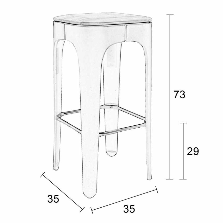 Naken Interiors Up High Bar Stool